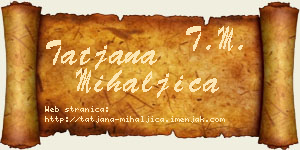 Tatjana Mihaljica vizit kartica